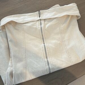 Never worn - mini cream denim dress